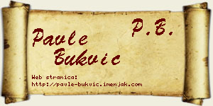 Pavle Bukvić vizit kartica